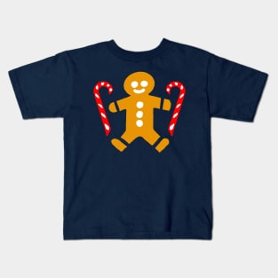 Gingerbread Men and Candy Canes Kids T-Shirt